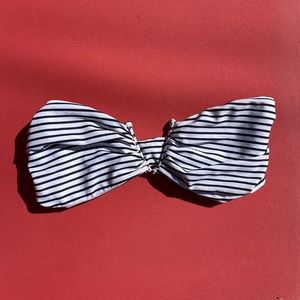 Strapless striped mikoh bikini top
